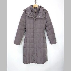 Cole Haan Size M Womens Feather Down Lofty Hood Coat in Carbon